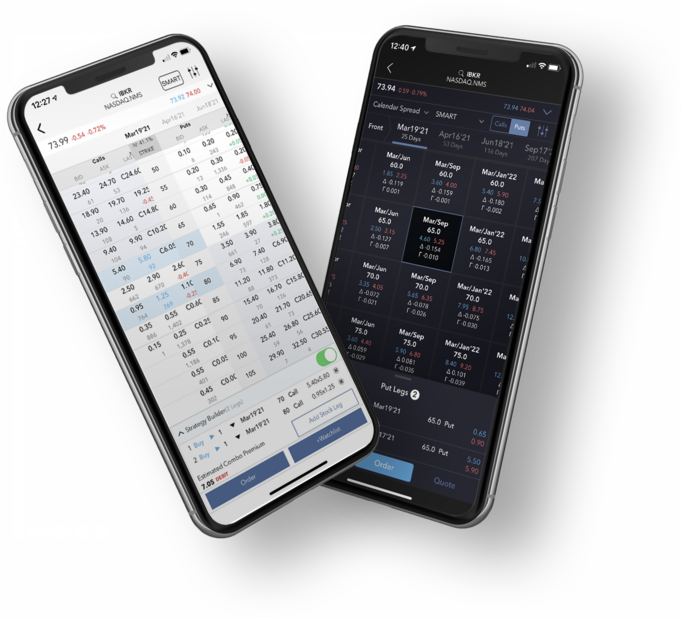 移动期权交易界面